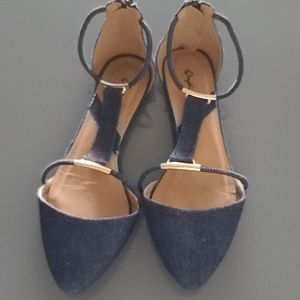 Qupid Denim Ballet Flats